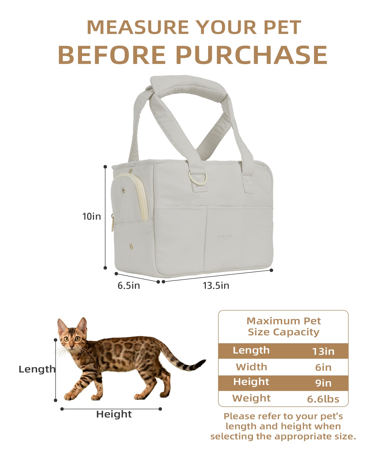 ONECUTE dog purse carrier grey side-pocket-open highlights five roomy pockets for essentials.
