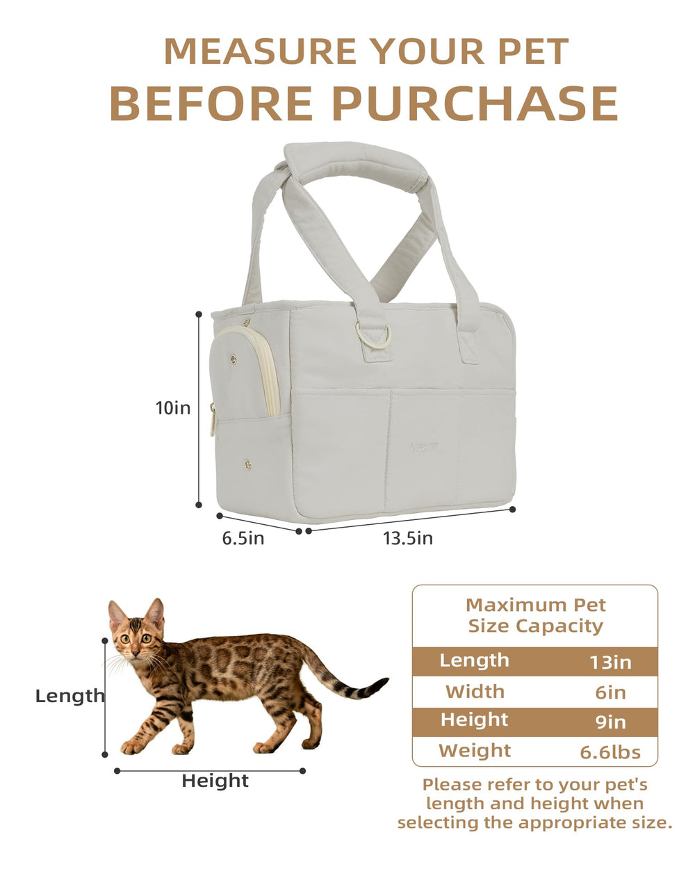 ONECUTE dog purse carrier grey side-pocket-open highlights five roomy pockets for essentials.