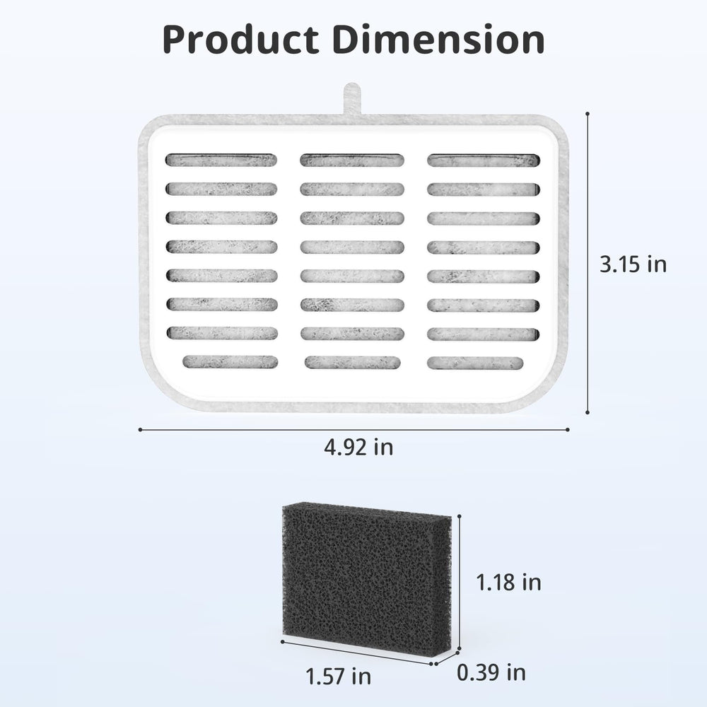 ONECUTE filter unit rect dimensions—precise fit for E VERSWEET MAX fountain.