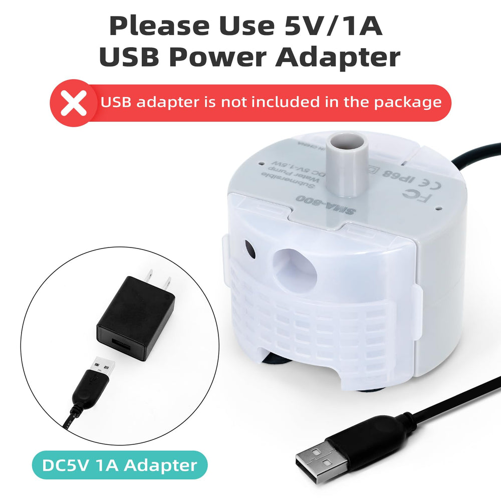 ONECUTE pump with stainless steel fountain compatibility tag.