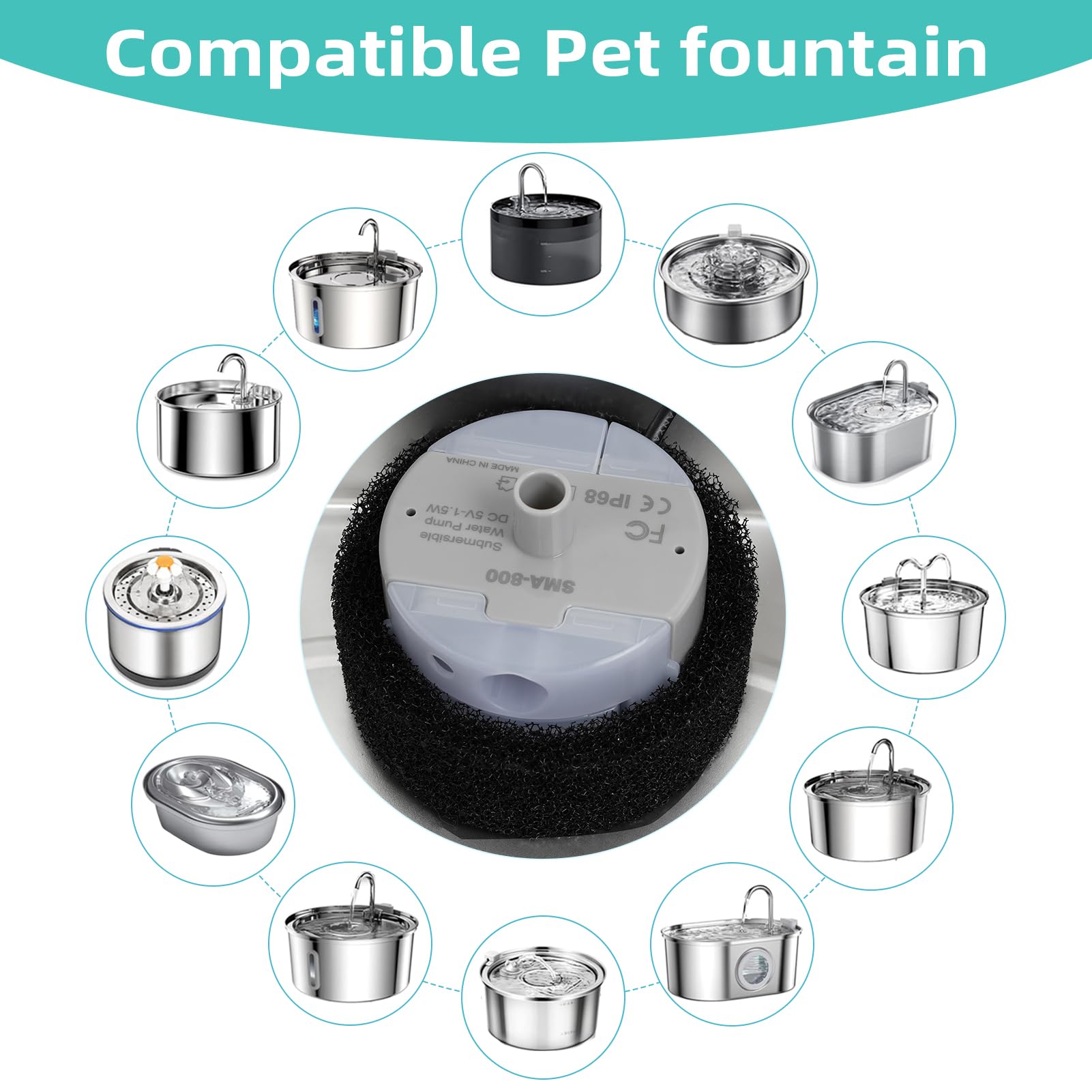 ONECUTE SMA-800 pump USB cable connection enables flexible power options.