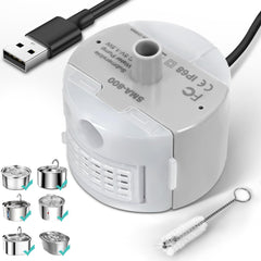 ONECUTE ultra-quiet pump side view for silent pet fountains