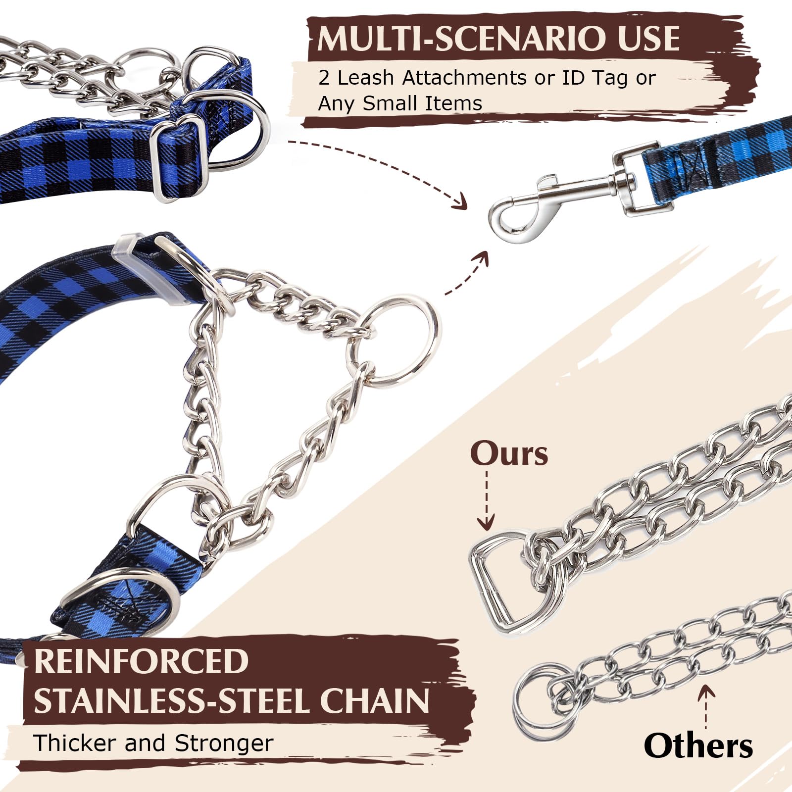 ONEFOJOJO adjustable cinch helps control tension for gentle corrections during training.