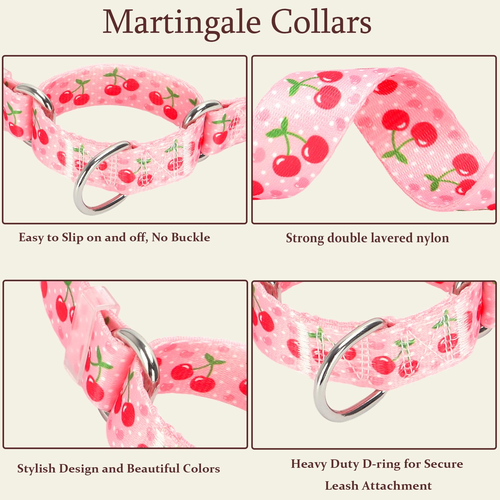 ONEFOJOJO daisy-pattern collar side view adds cute style for stylish walks