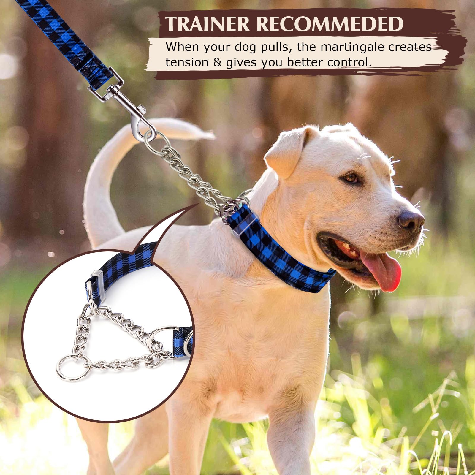 ONEFOJOJO dog collar highlights no-choke design for comfortable control during walks.