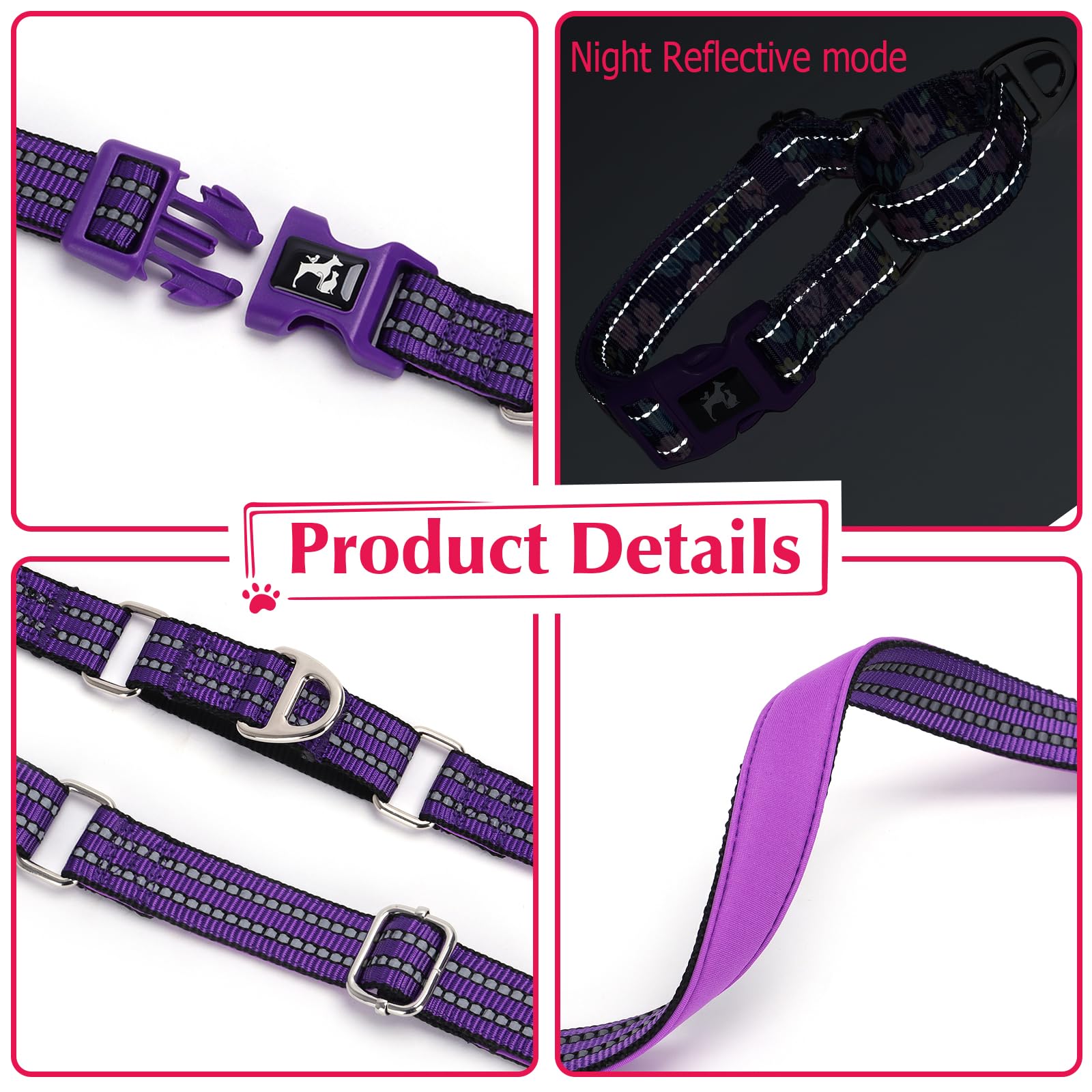 ONEFOJOJO collar shows durable stitching and padded comfort for everyday wear
