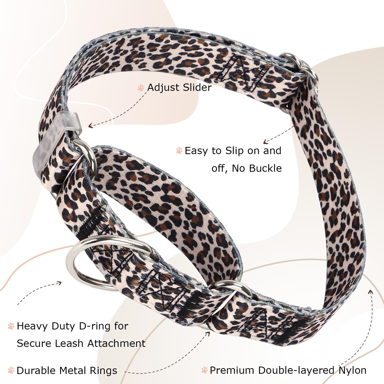 ONEFOJOJO training-walking collar close-up shows premium nylon.