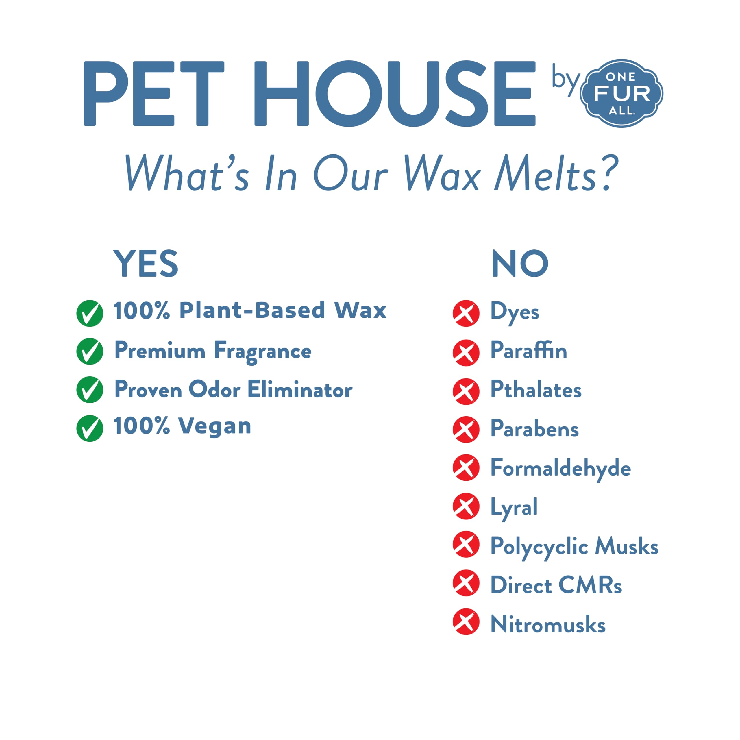 One Fur All plant-based soy wax highlights clean ingredients