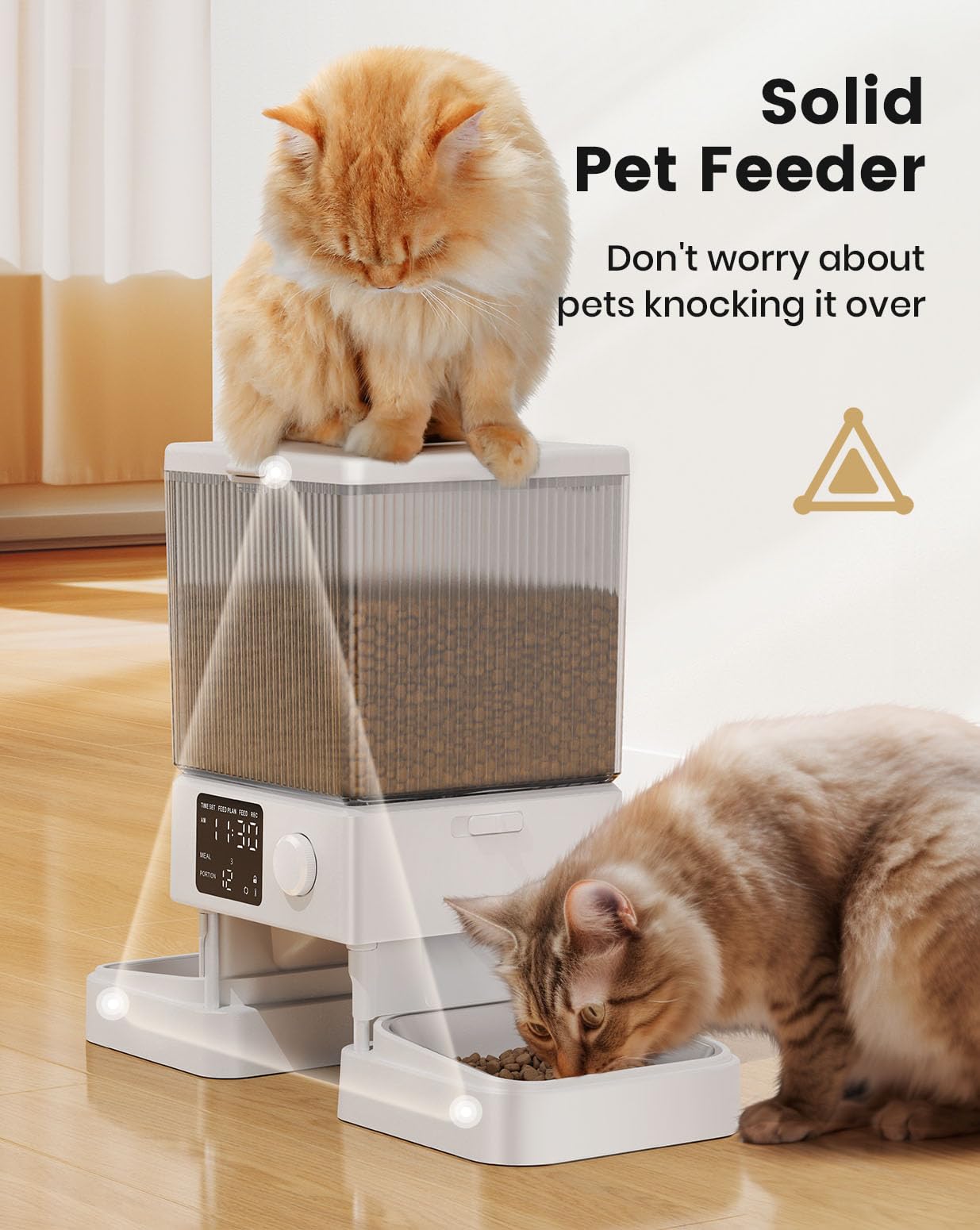 oneisall 11-inch bowls distance prevents fighting between two cats