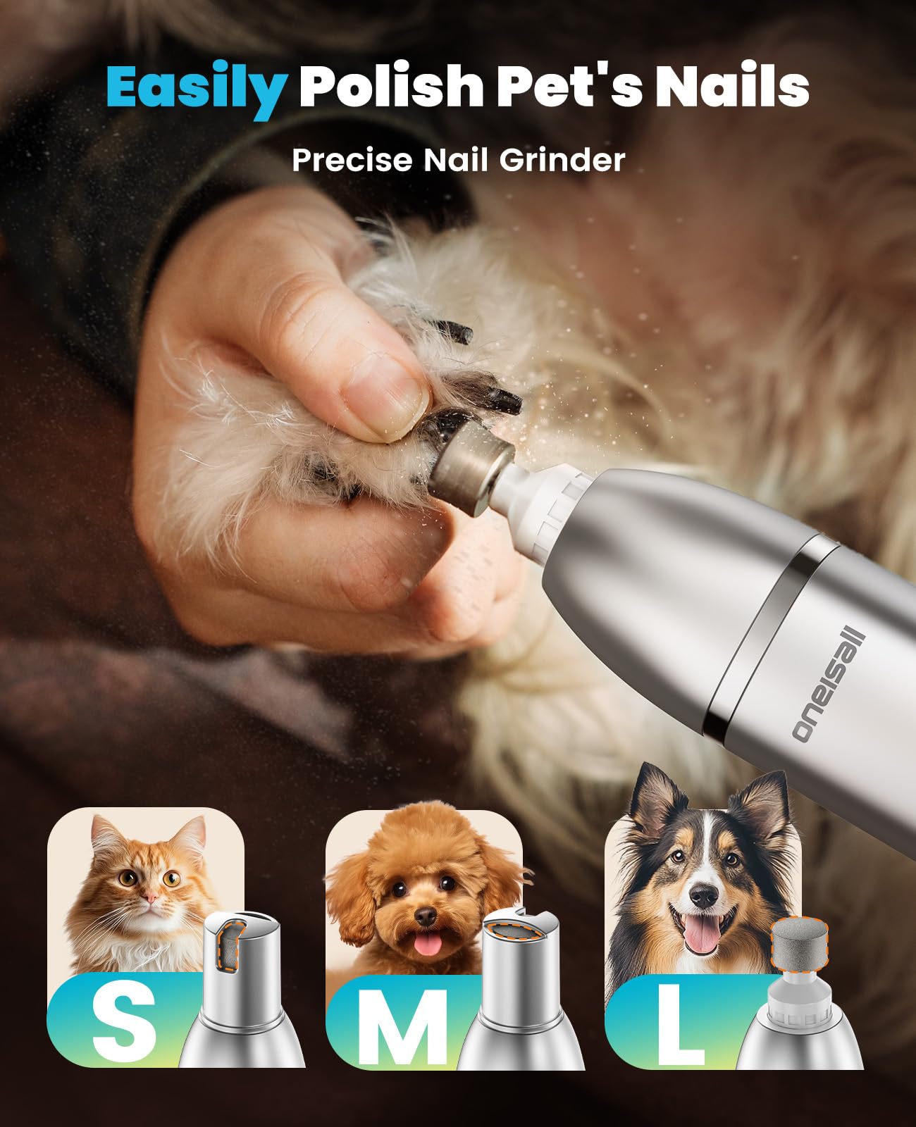 oneisall 4-in-1 dog grooming kit mats removal for tangle-prone fur