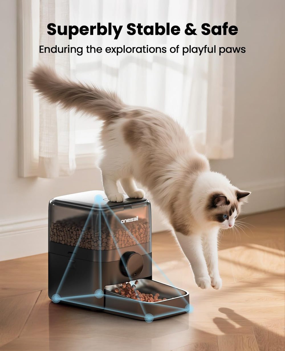 OneIsAll anti-topple base keeps feeder steady during play