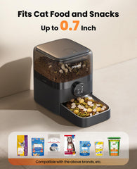 OneIsAll feeder dispensing closeup highlighting precise portion control