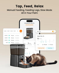 oneisall automatic cat feeder freshness lid keeps meals dry and fresh