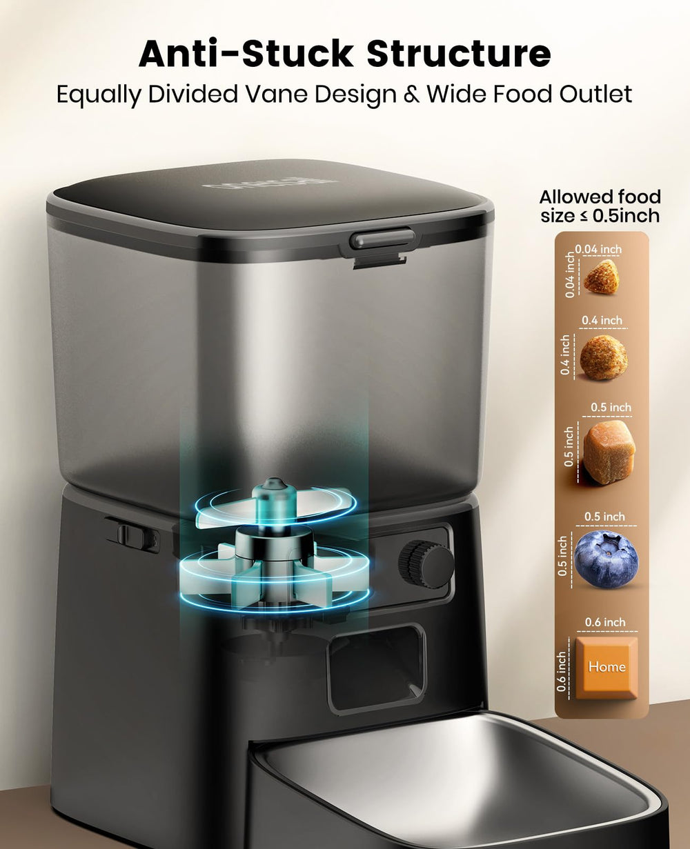 oneisall automatic cat feeder sharing control enables family access and logs