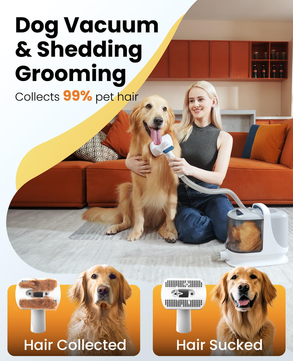 oneisall BM3 dog grooming vacuum side view highlighting 3L dust cup capacity.