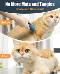 Oneisall cat clipper focusing on matted hair in action