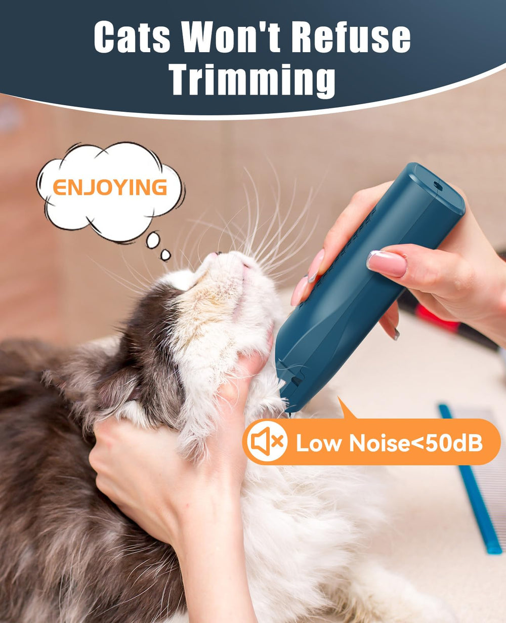 Oneisall cat clipper operating quietly for anxious cats