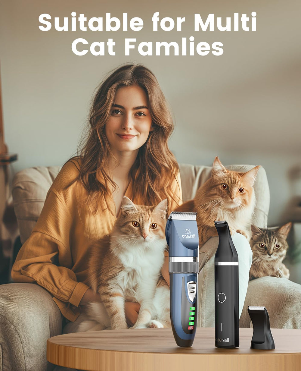 oneisall cat clippers 2000mAh battery offers long runtime for multiple sessions