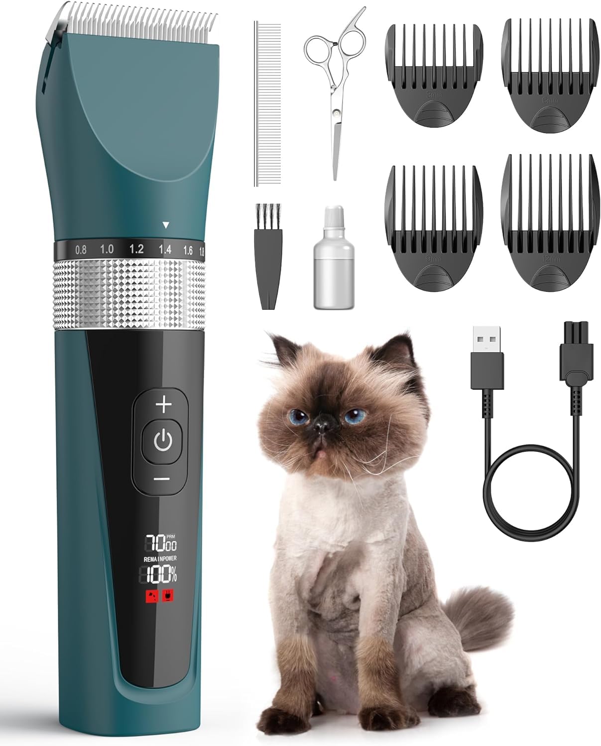 oneisall cat clippers closeup blade detail for matting trimming efficiency