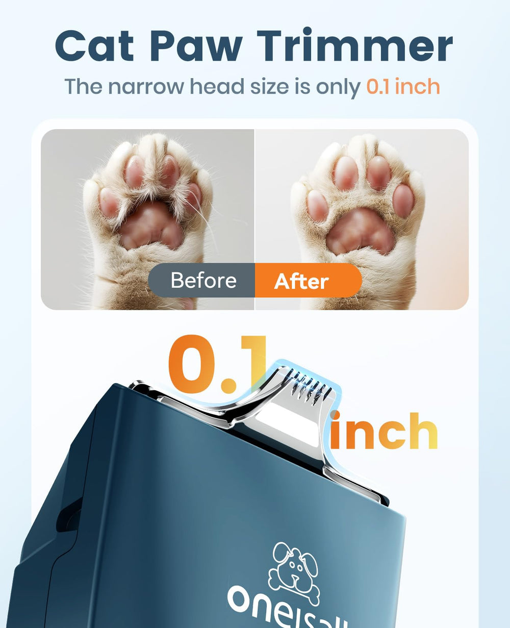 oneisall cat clippers matted hair trimming demonstrates fast, precise grooming for tangled fur