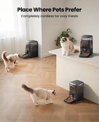 Oneisall cat feeder battery indicator highlights remaining days for easy recharging planning.