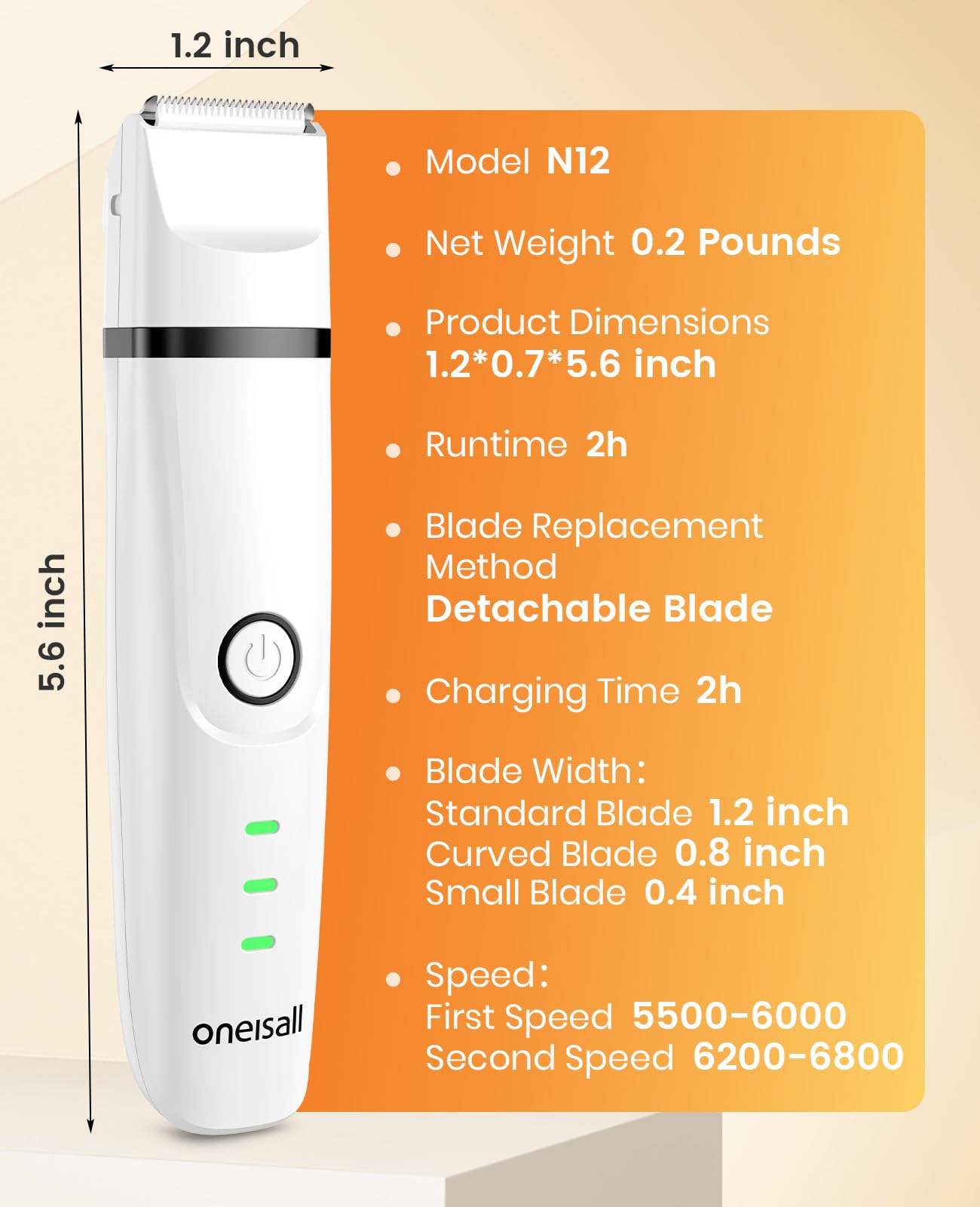 oneisall cat grooming kit integrated attachments provide versatile trimming options
