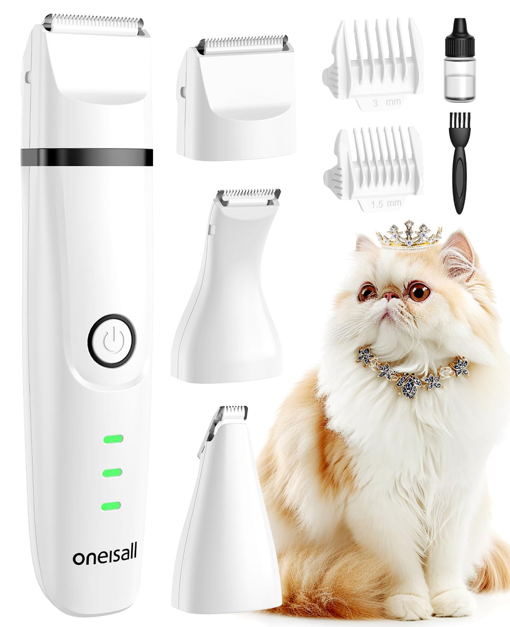 oneisall cat grooming kit smooth circular blade edge reduces snagging and irritation