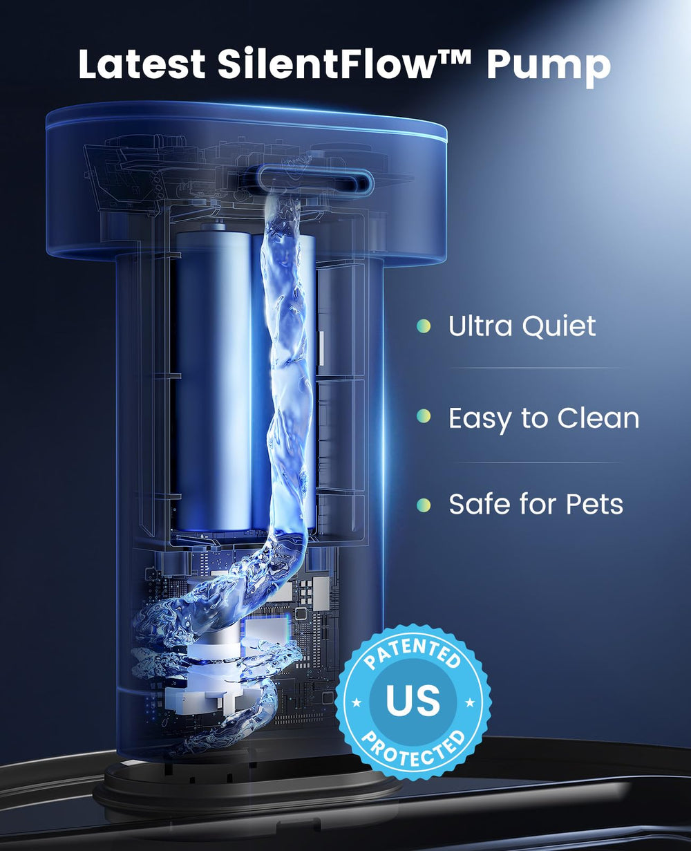 oneisall cat water fountain-108oz-capacity view of large reservoir ideal for hydrated cats