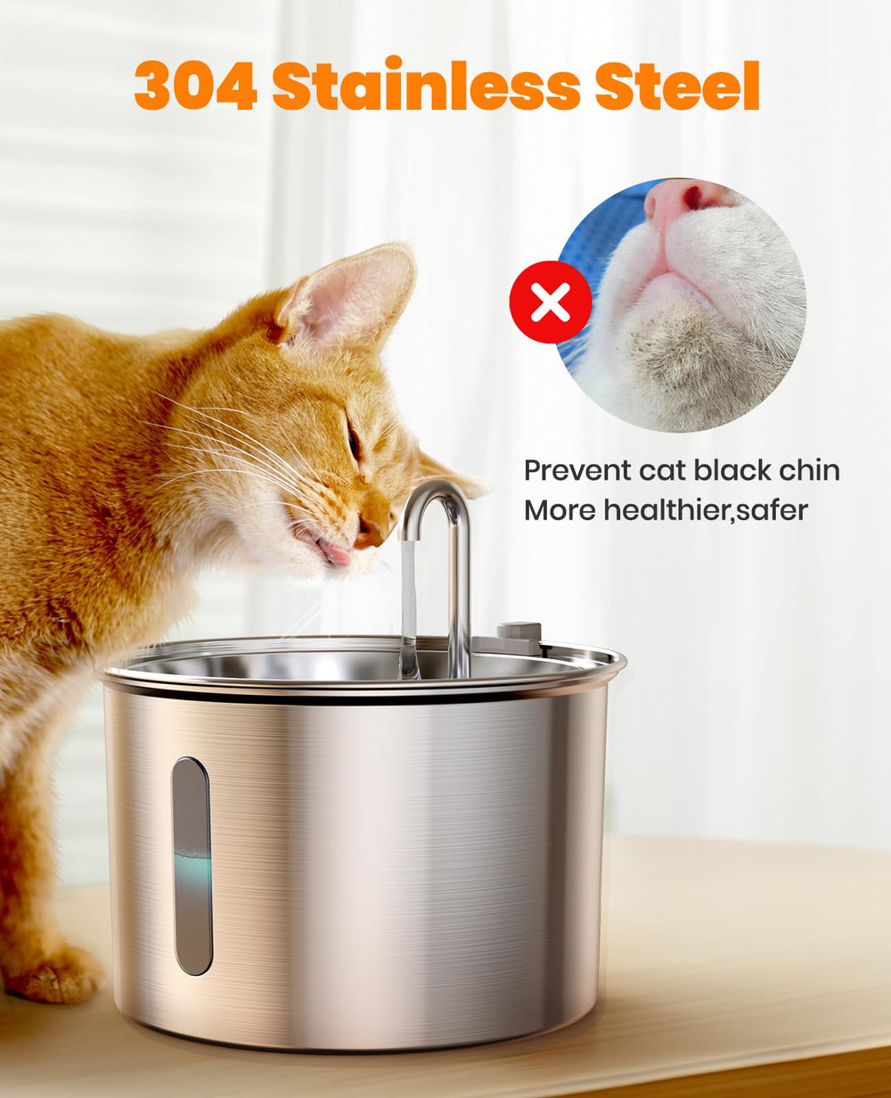 oneisall cat fountain inside a home setting shows easy maintenance and cleaning.