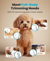 Oneisall cordless grooming kit for dogs enables indoor and outdoor use.