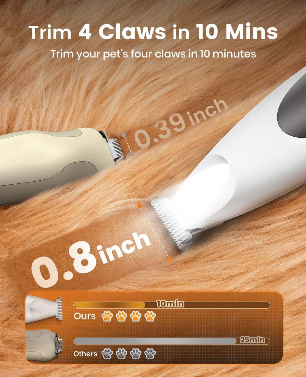 oneisall cordless paw-trimmer in-use for easy grooming around paws and ears