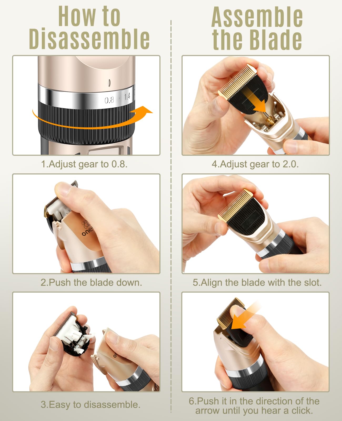 oneisall detachable blades enable easy changes and cleaning