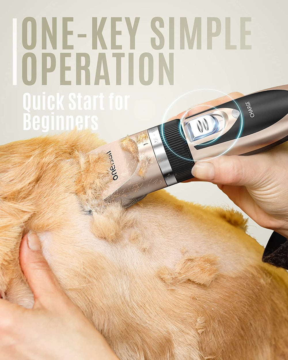 Oneisall dog clipper stainless steel blade delivers sharp yet safe cuts for comfortable grooming
