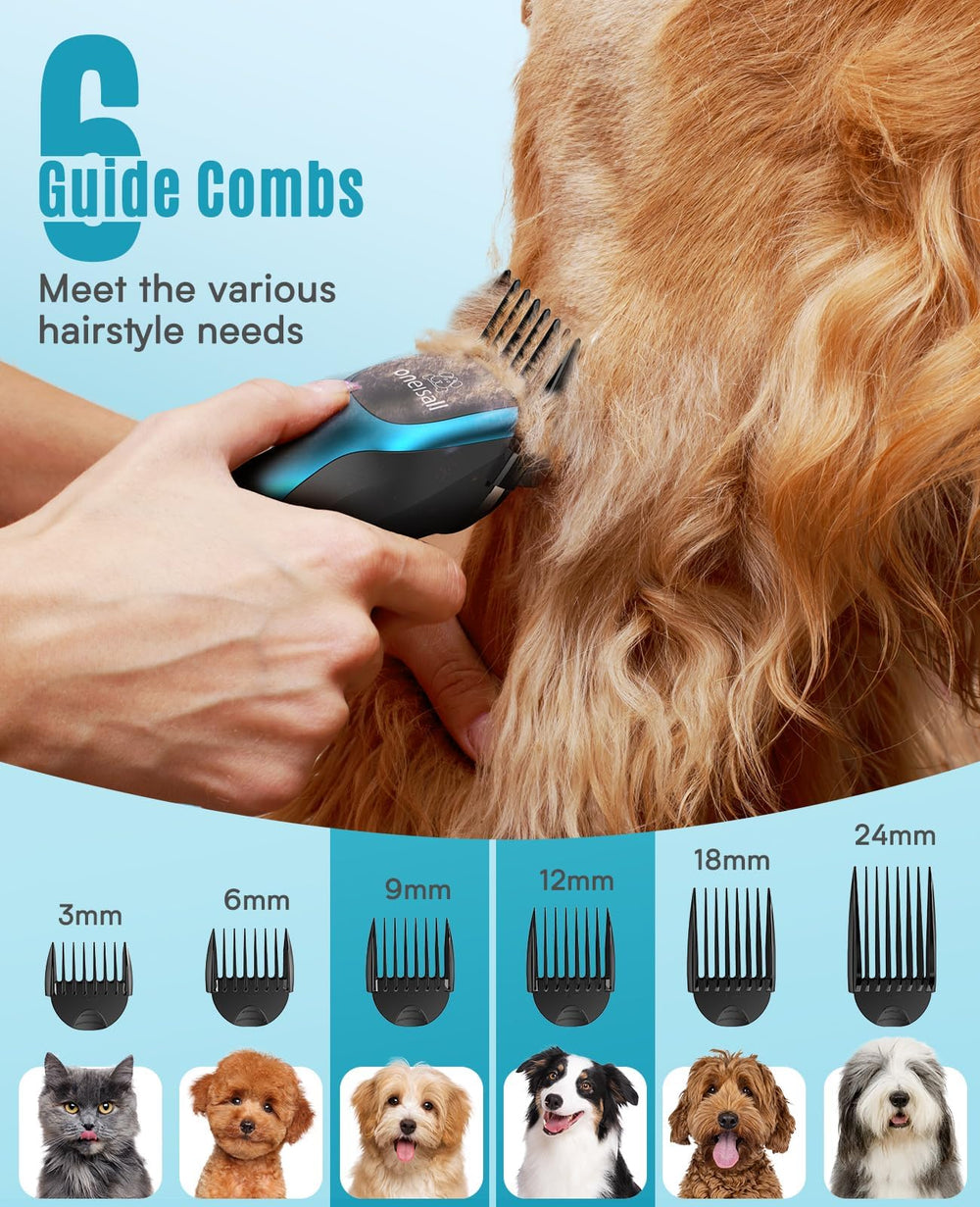 Oneisall kit includes 6 guide combs for versatile length options.