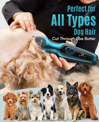 Oneisall cordless-rechargeable dog clippers offer freedom to groom anywhere.