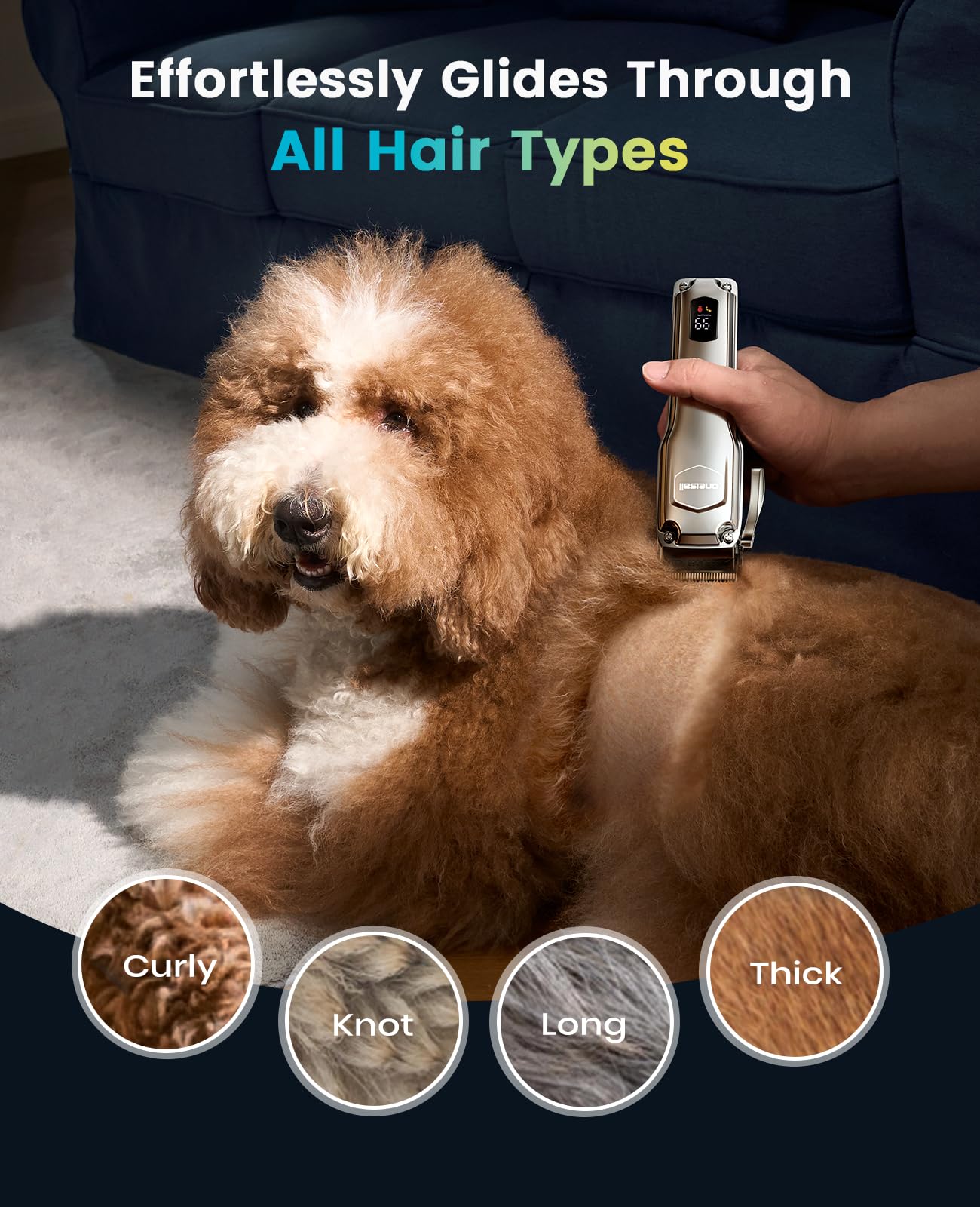 oneisall dog clippers detachable blade for easy maintenance