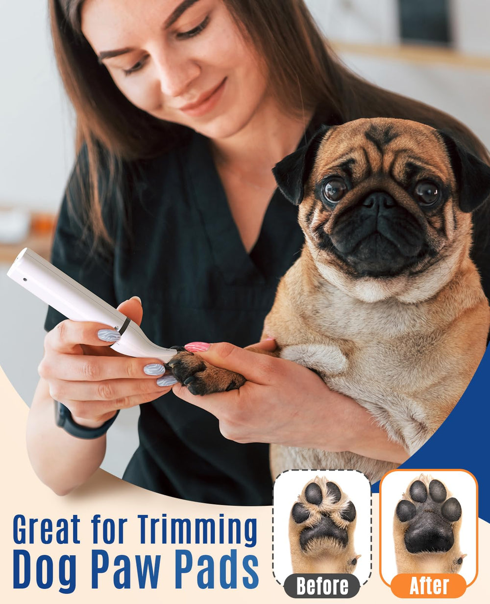 oneisall dog clippers double blades closeup shows precise paw and facial trimming