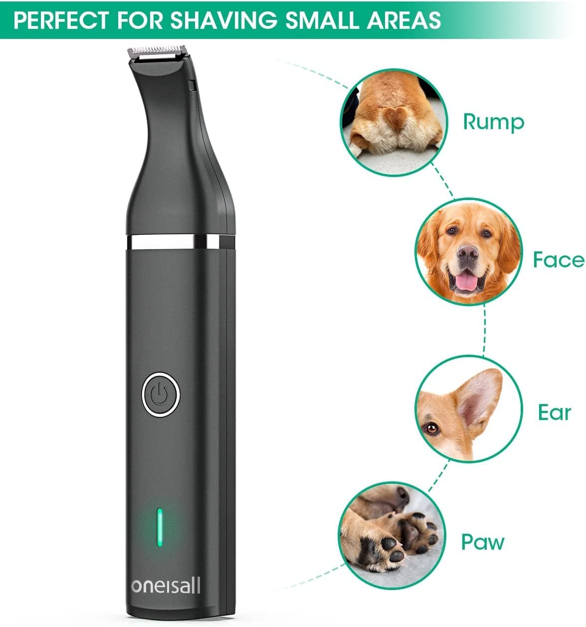 oneisall dog clippers face eyes ears for gentle detail work
