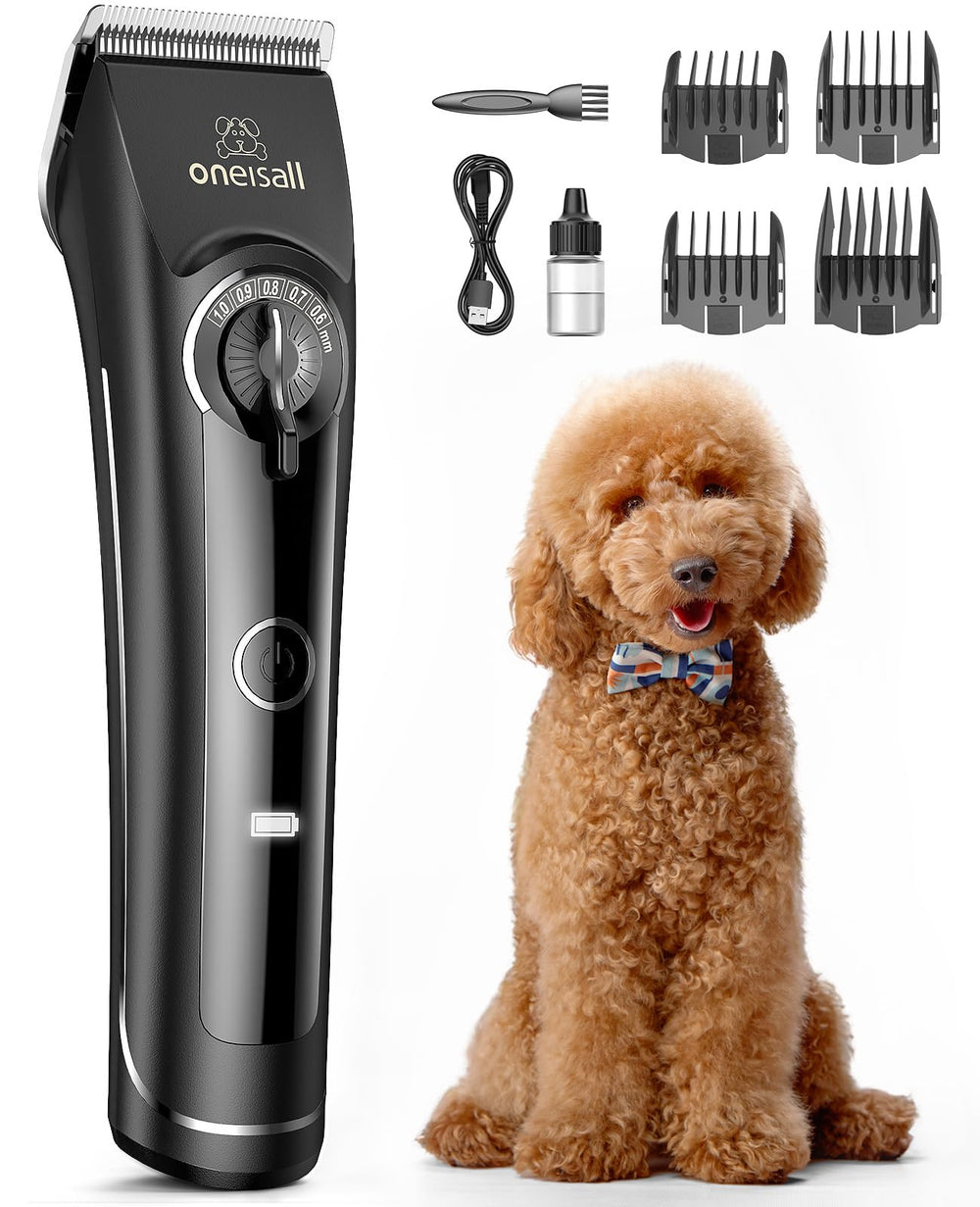 oneisall dog clippers heavy-duty motor powers thick coats for smooth trimming