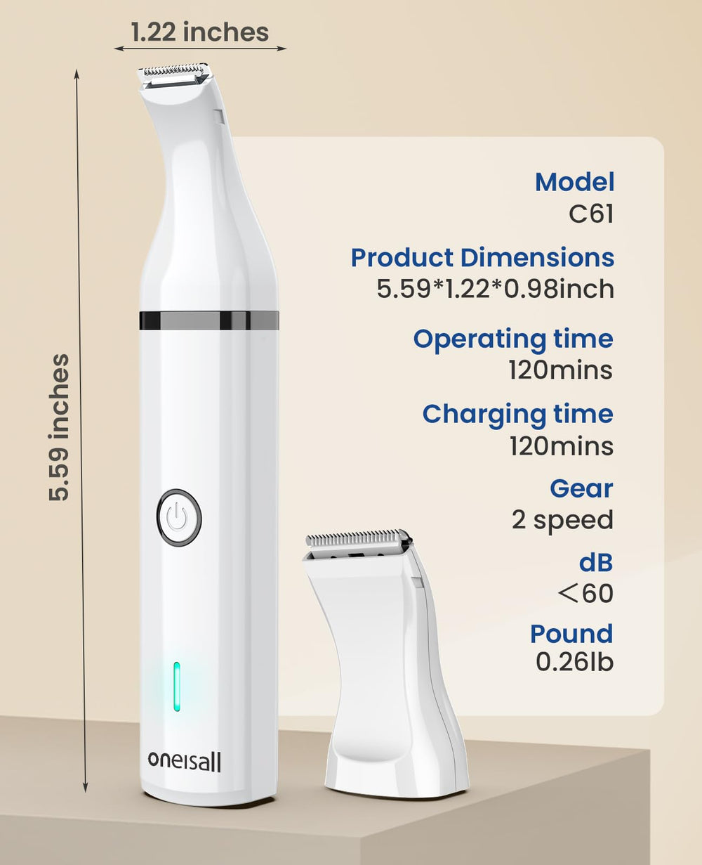 oneisall dog clippers in use handheld illustrates ergonomic grip for comfortable grooming
