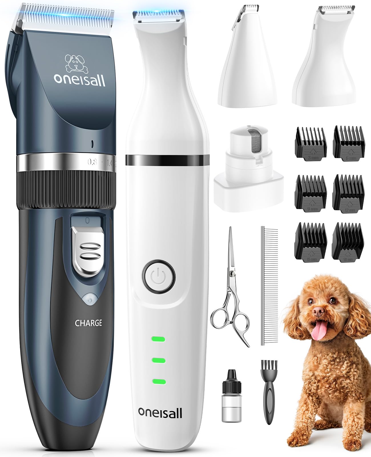 oneisall dog clippers kit package overview enables easy home grooming