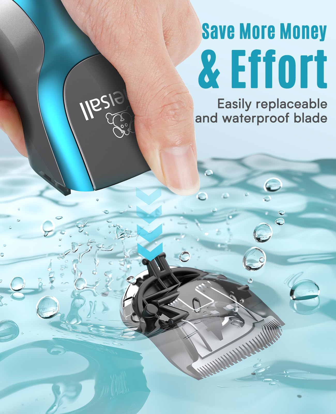 Oneisall clipper LCD battery display helps plan charging during sessions.
