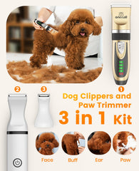 Oneisall dog clippers operate quietly for stress-free grooming
