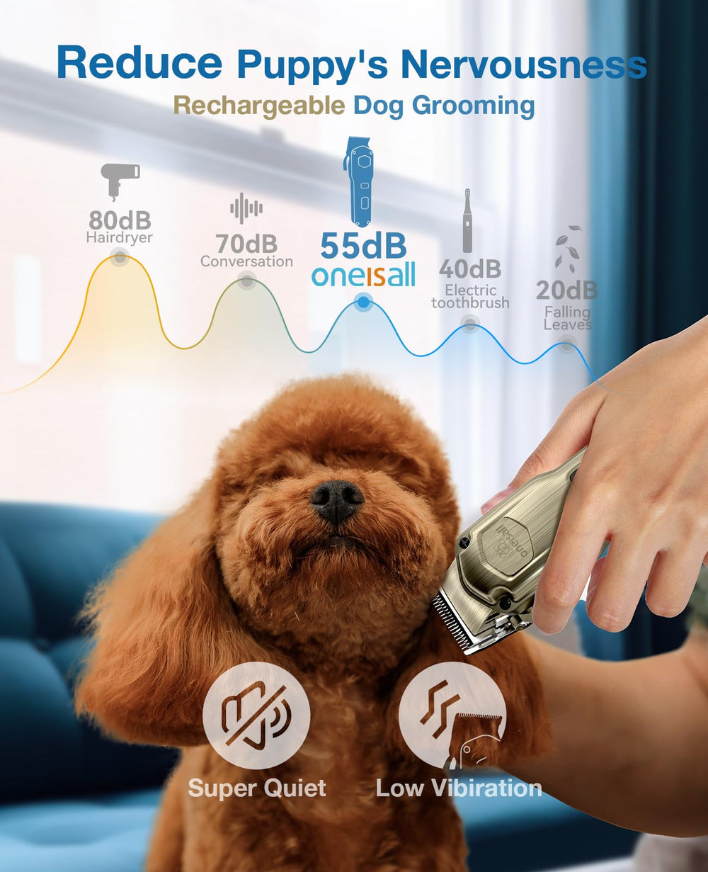 oneisall dog clippers stainless steel blade for thick coats.