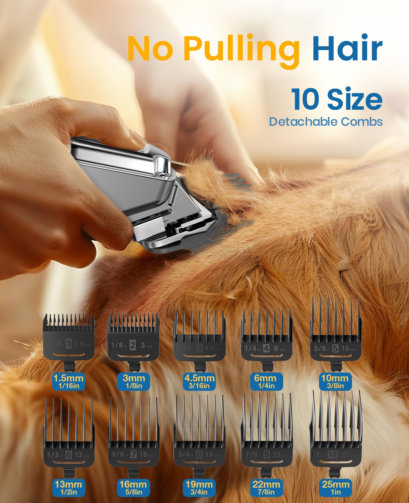 Oneisall clippers stainless steel blade for efficient grooming through thick coats