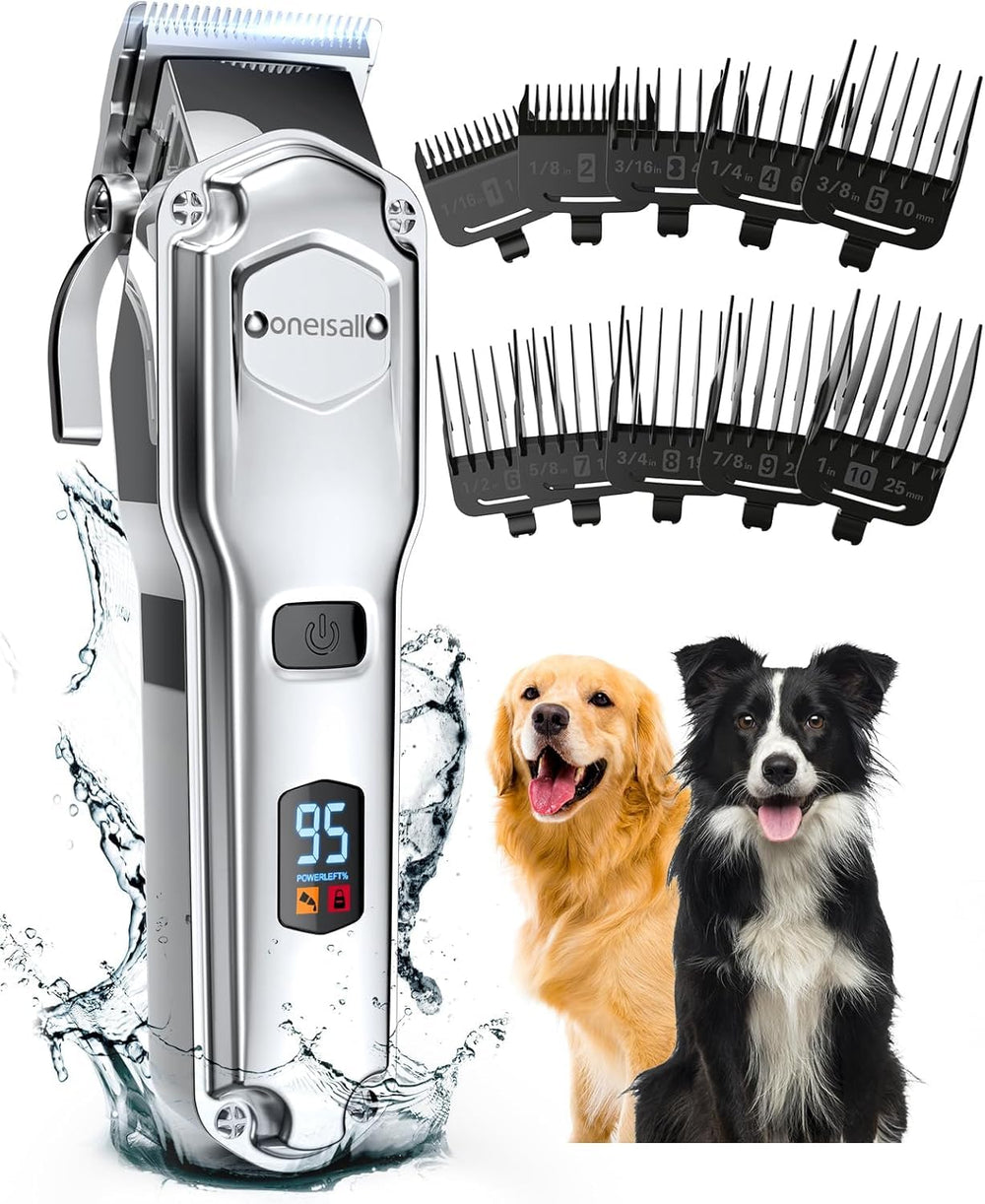 Oneisall dog clippers with thick-coat blade for smooth trimming of dense fur
