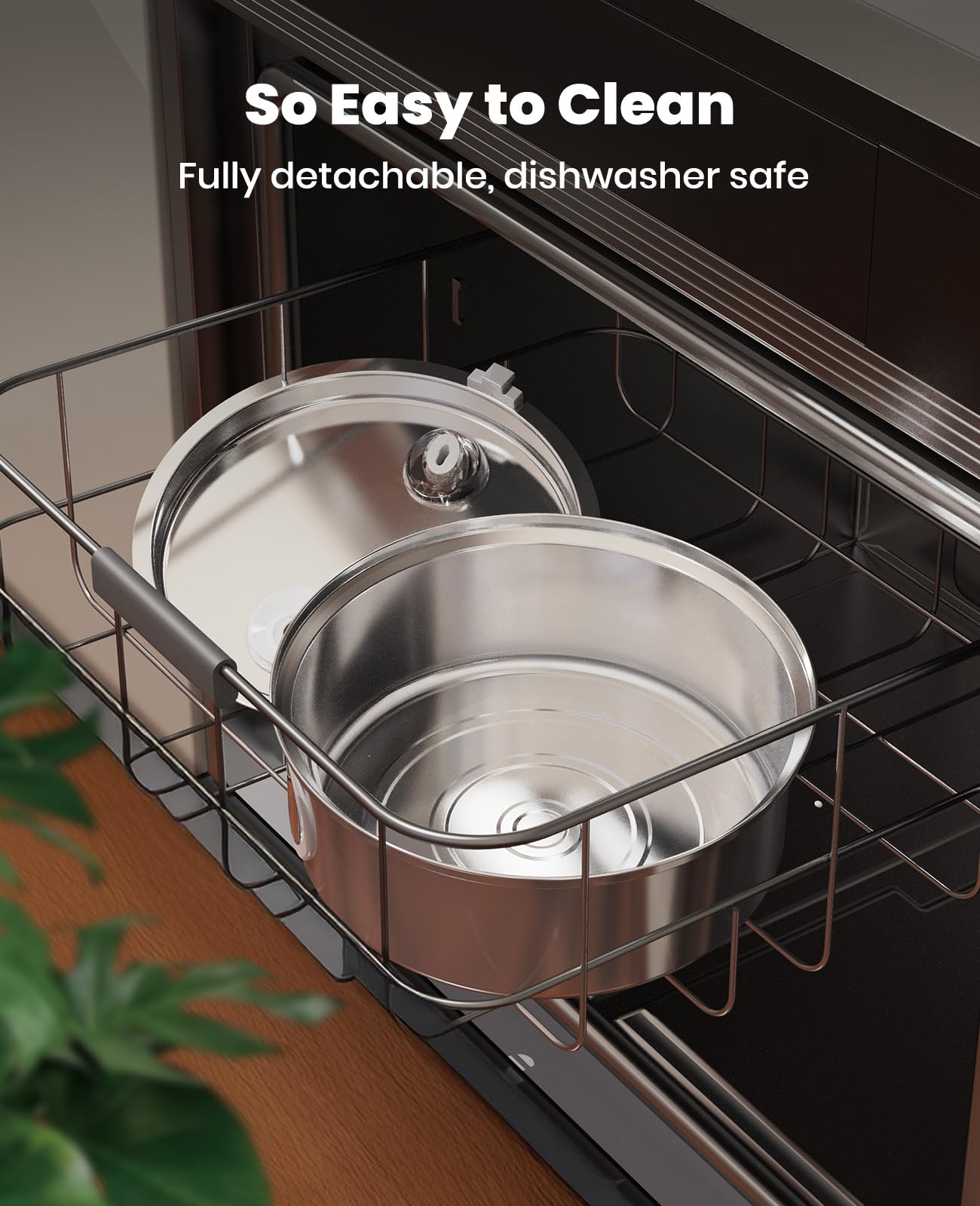 Oneisall dog fountain 4-stage filtration reduces impurities for cleaner water.