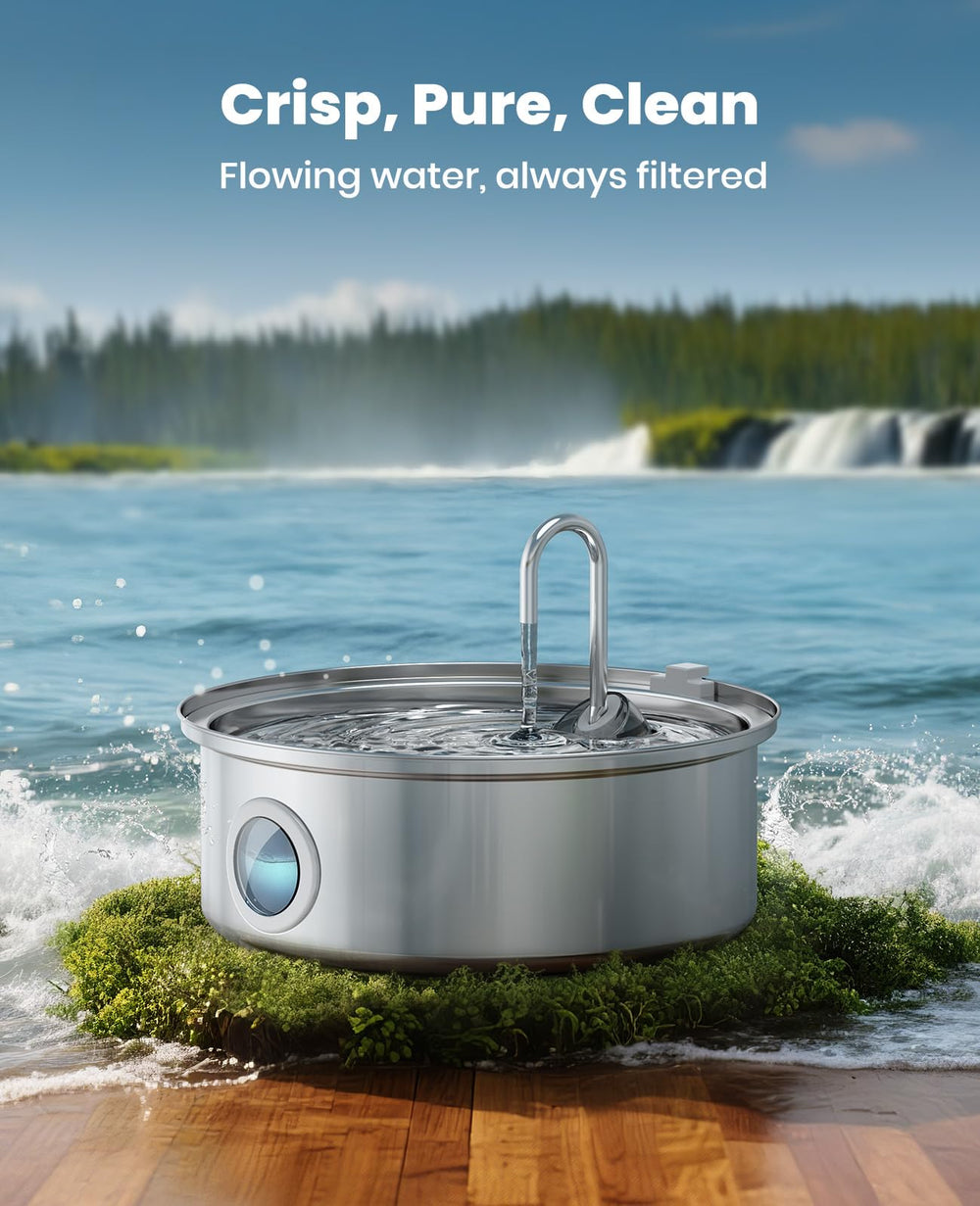 Oneisall dog fountain dishwasher-safe design simplifies cleaning and maintenance.