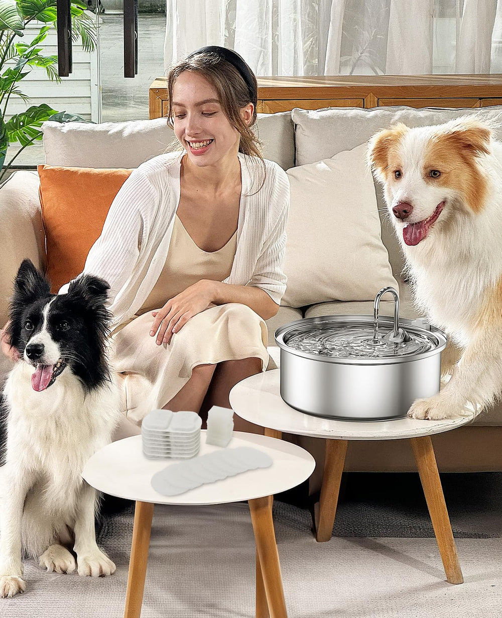 oneisall dog fountain easy-clean stainless steel design for easy maintenance