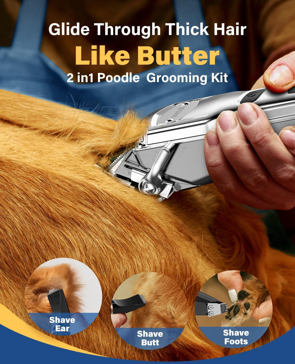 Oneisall dog grooming kit 6800rpm motor provides fast grooming sessions